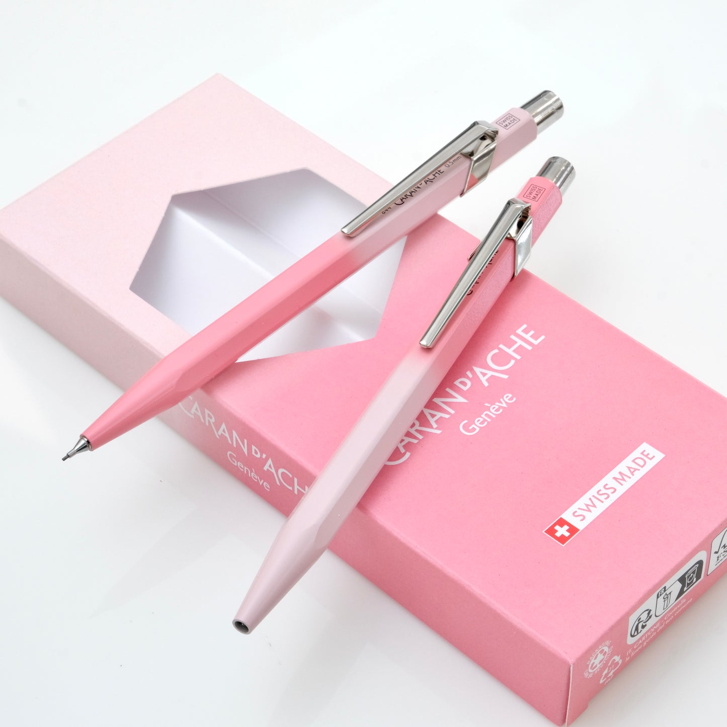 Caran d'Ache 849+844 Ballpoint Pen and Mechanical Pencil Set - Sakura (Special Edition)