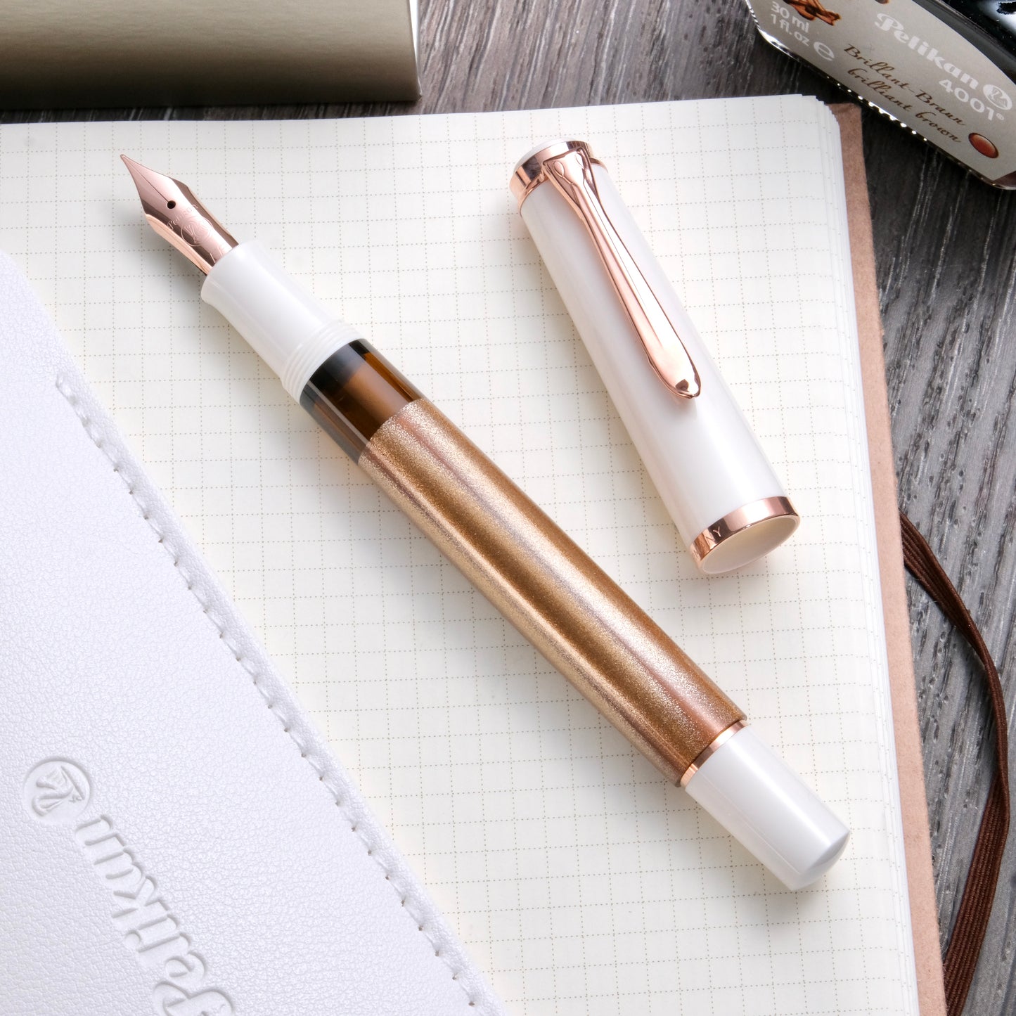 Pelikan M200 Fountain Pen - Copper Rose Gold (2024 Limited Edition)