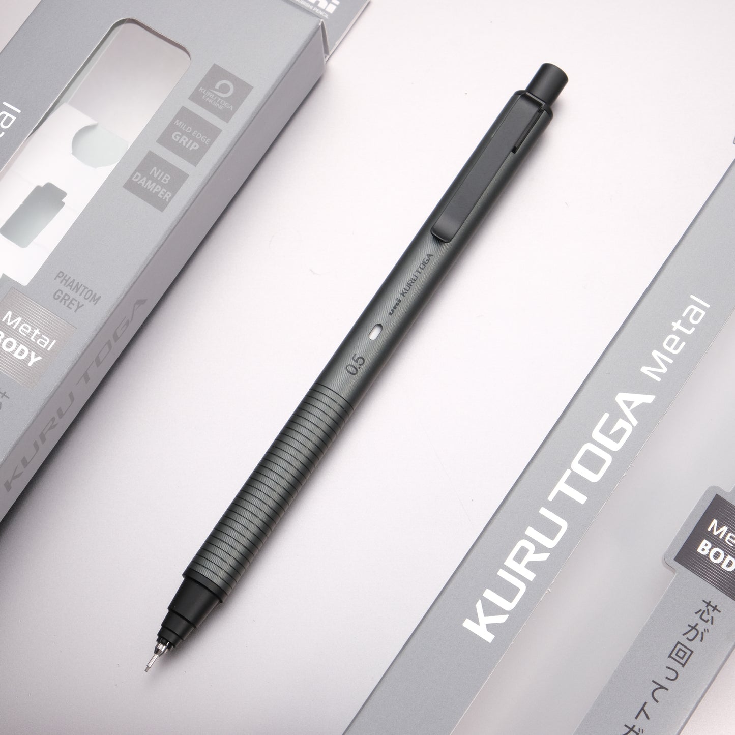 UNI Kurutoga Metal Self-Rotating 0.5mm Mechanical Pencil - Phantom Gray