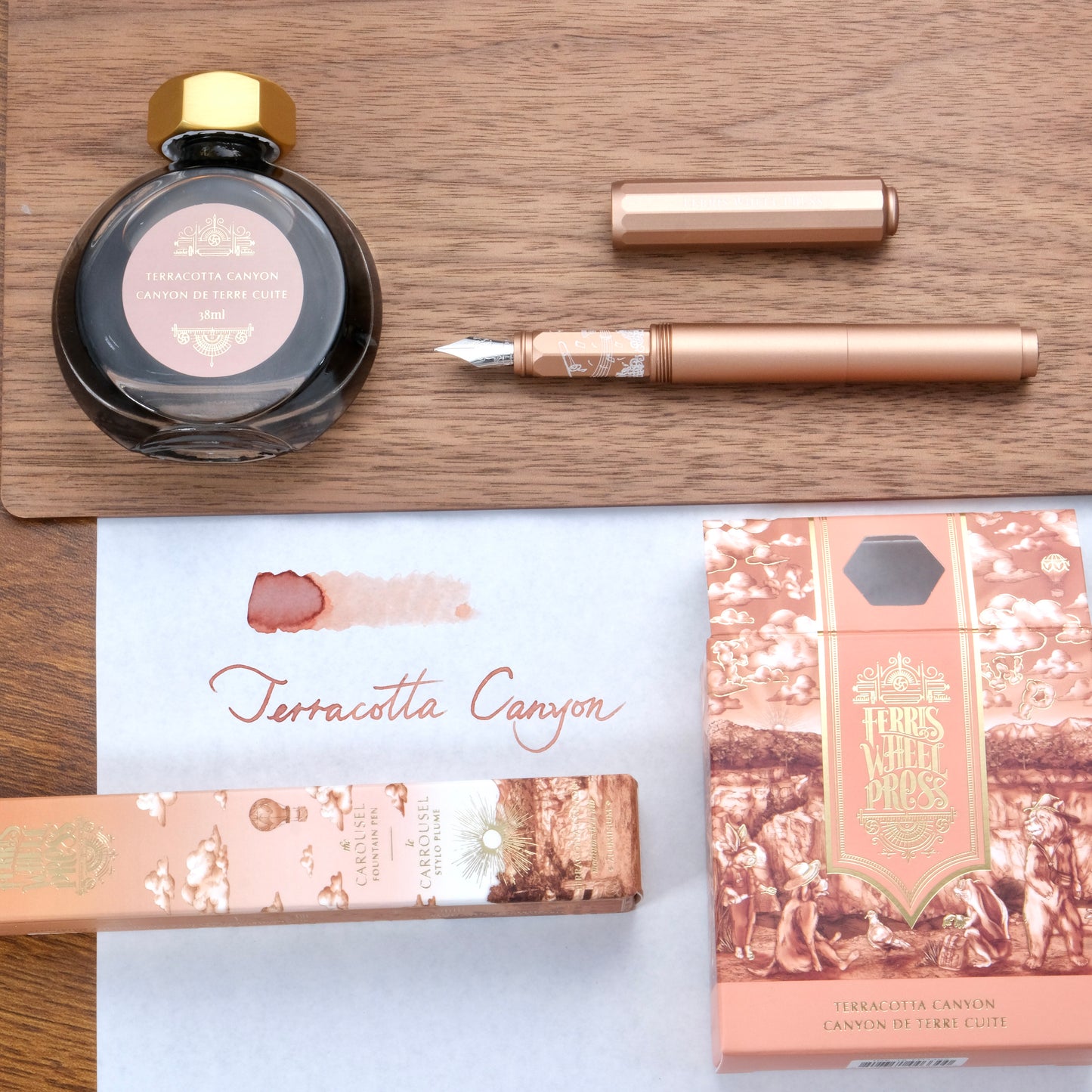 Ferris Wheel Press Aluminum Carousel Fountain Pen - Terracotta Canyon (Limited Edition)