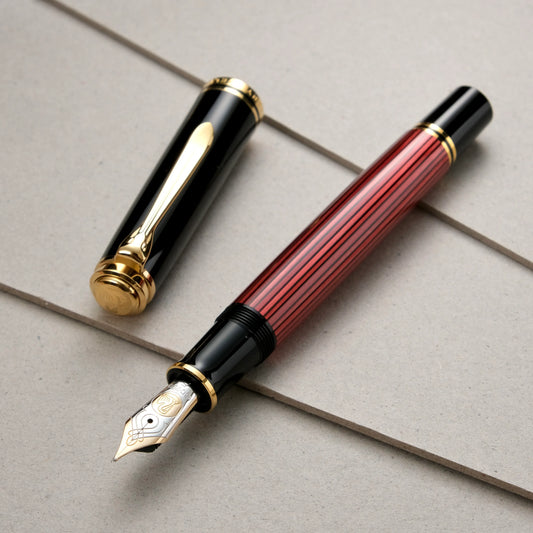 Pelikan M600 Fountain Pen - Black & Red