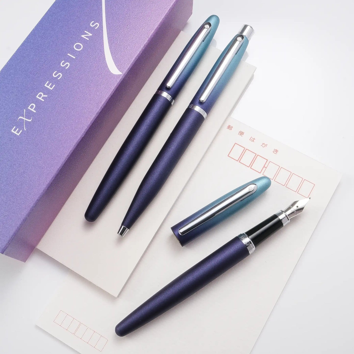 Sheaffer VFM Expressions Blue and Purple Gradient Fountain Pen