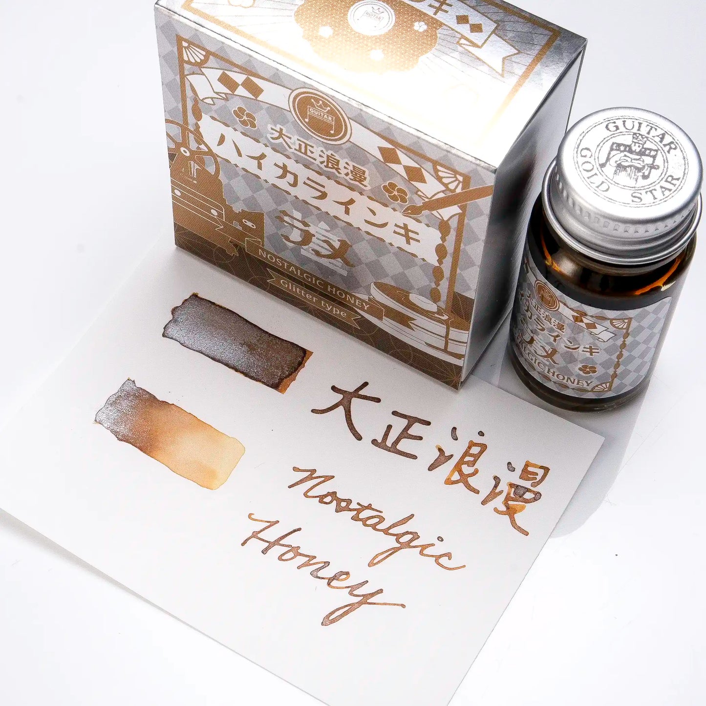 Teranishi Chemical Industry Guitar Taisho Roman Glitter Ink - Nostalgic Honey