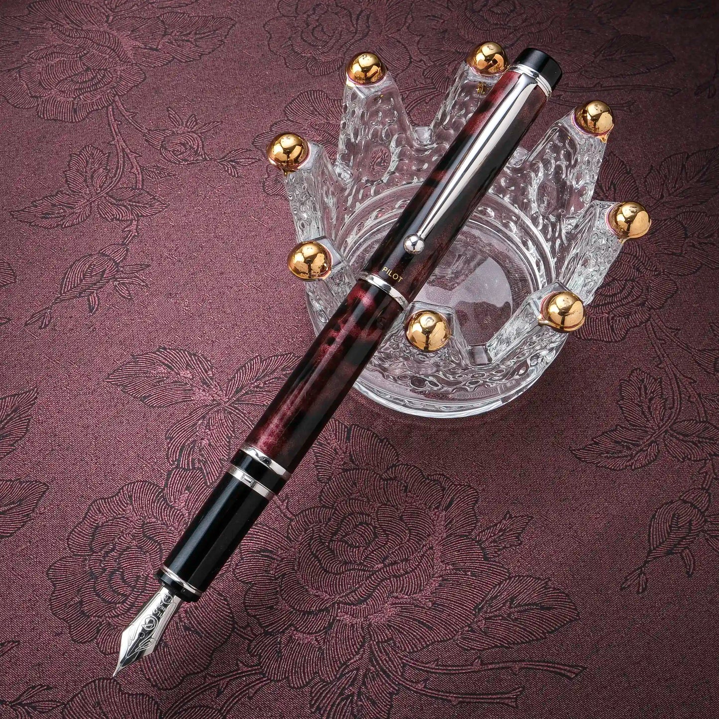 Pilot Grance Fountain Pen - Marble Red