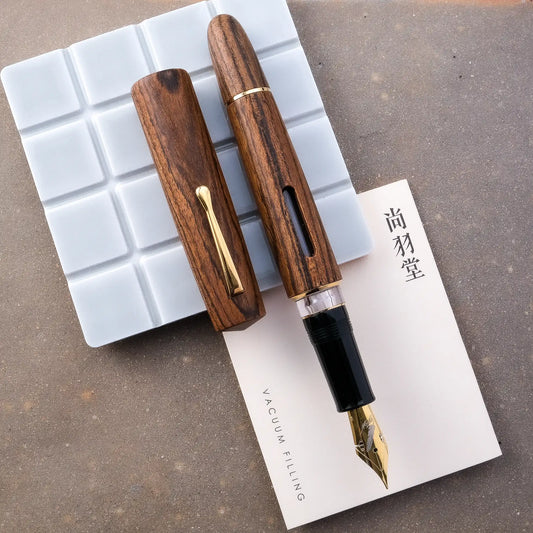 Fine Writing International Wooden Vacuum Filler Fountain Pen - Bocote