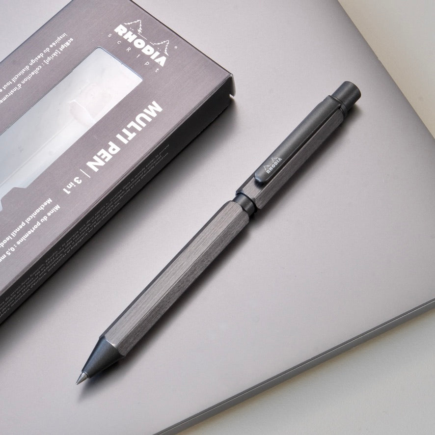Rhodia scRipt 3 in 1 Multi-Function Pen - Titanium
