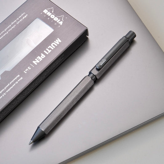Rhodia scRipt 3 in 1 Multi-Function Pen - Titanium