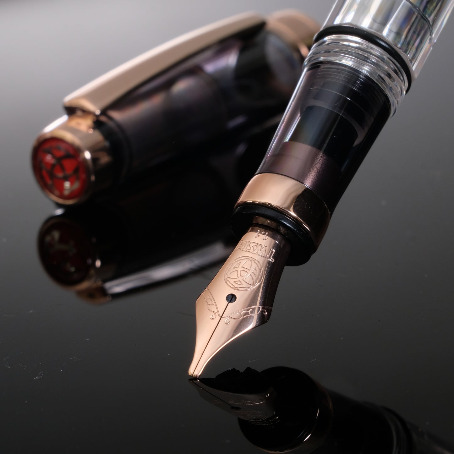 TWSBI Diamond 580 Fountain Pen - Smoke Rose-Gold