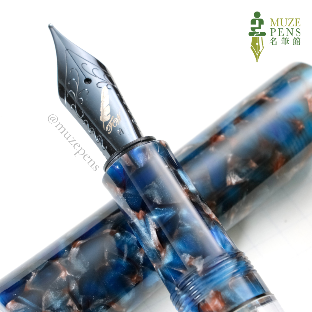 Fine Writing Int. Scepter Vacuum Filler Fountain Pen - Blue Scepter
