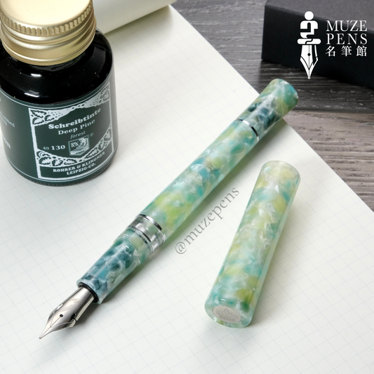 Fine Writing Int. Scepter Piston Filler Fountain Pen - Green Scepter