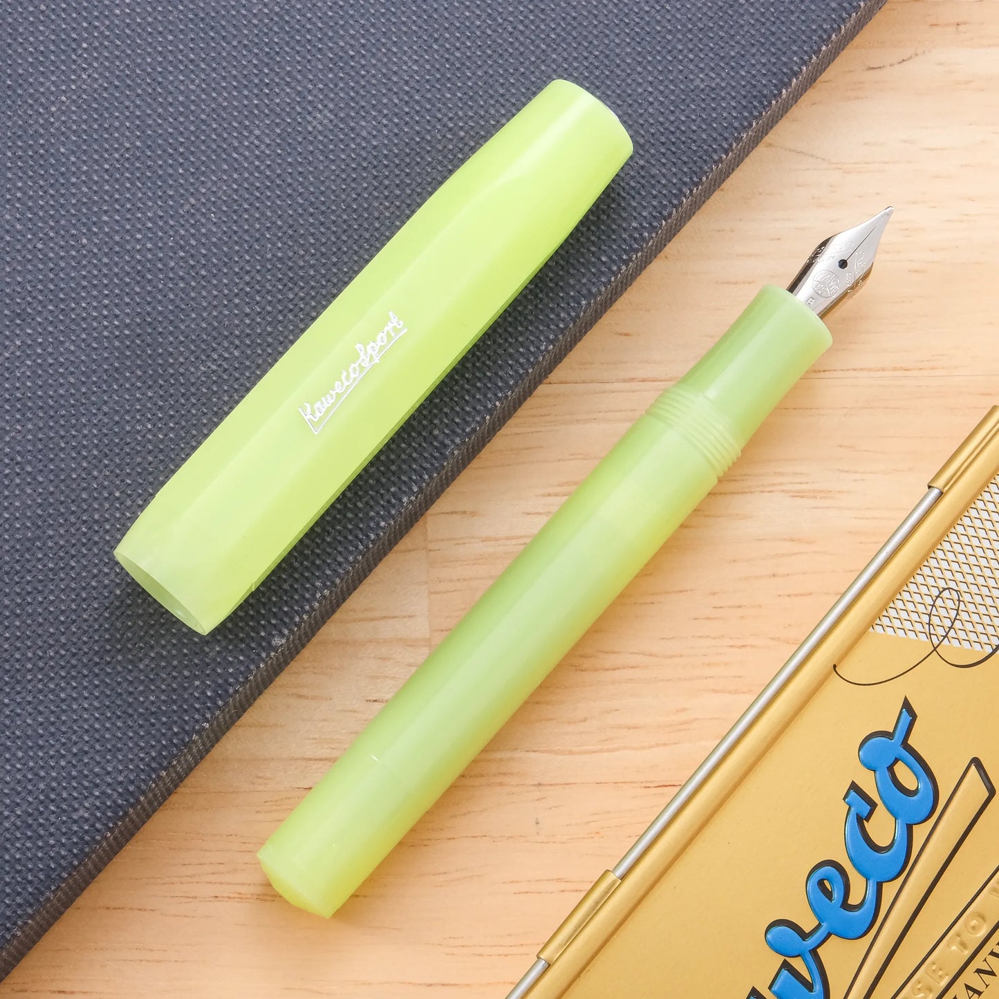 Kaweco Frosted Sport Fountain Pen - Fine Lime
