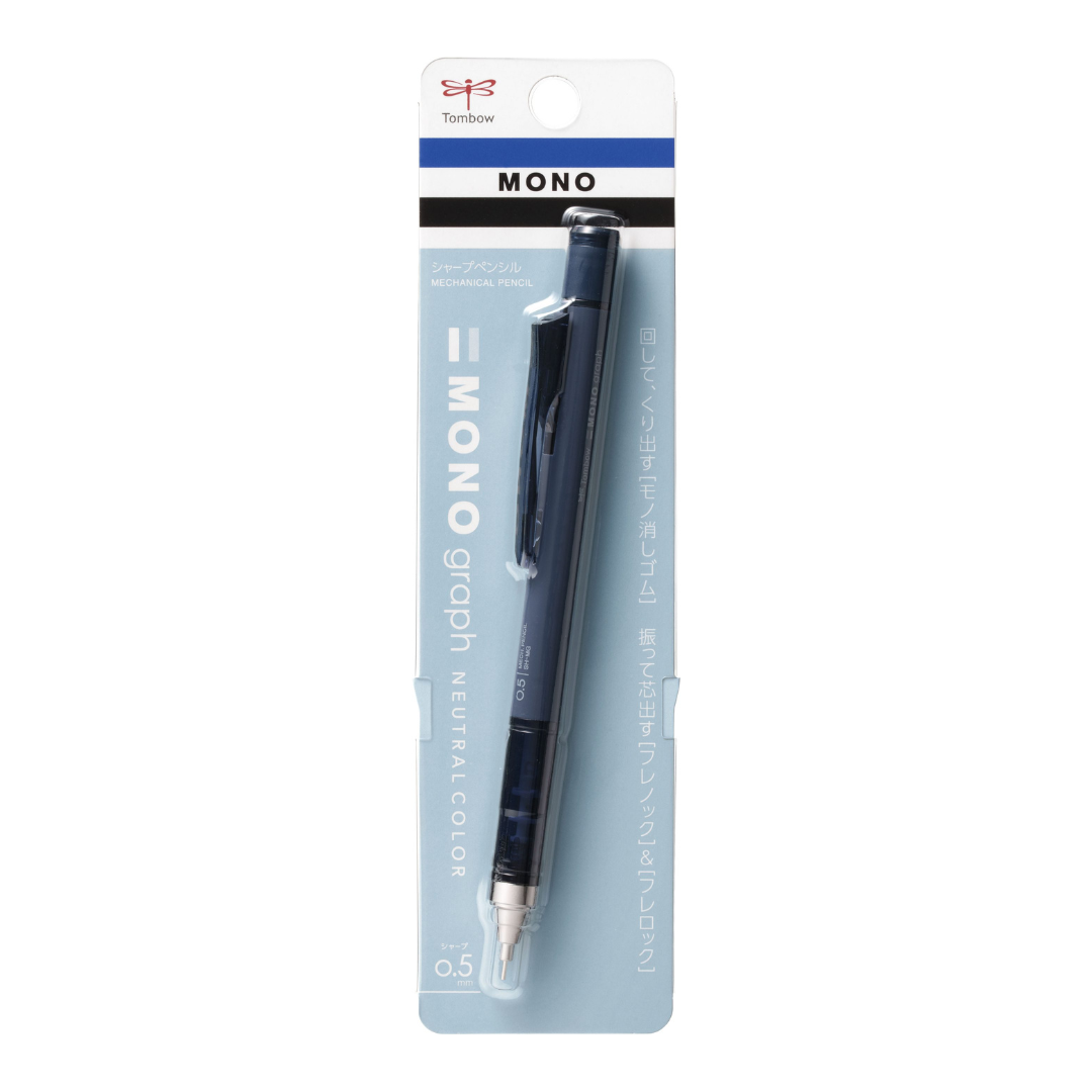 Tombow MONO Graph 0.5mm Mechanical Pencil - Neutral Colors - Matte Navy