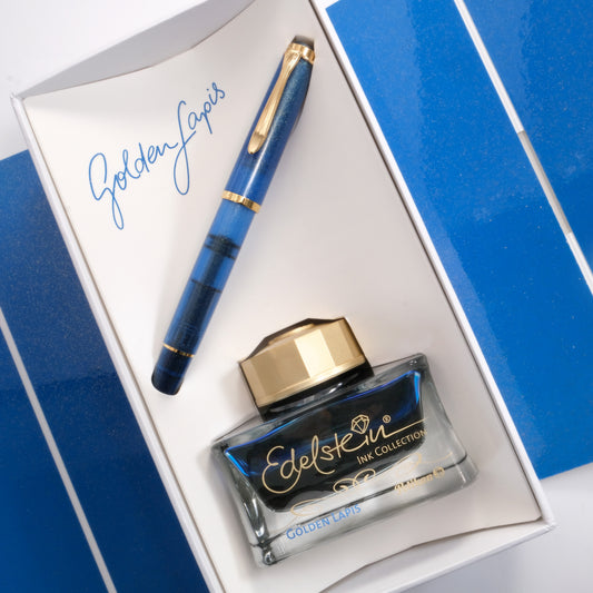 Pelikan M200 Special Edition Fountain Pen Set - Golden Lapis