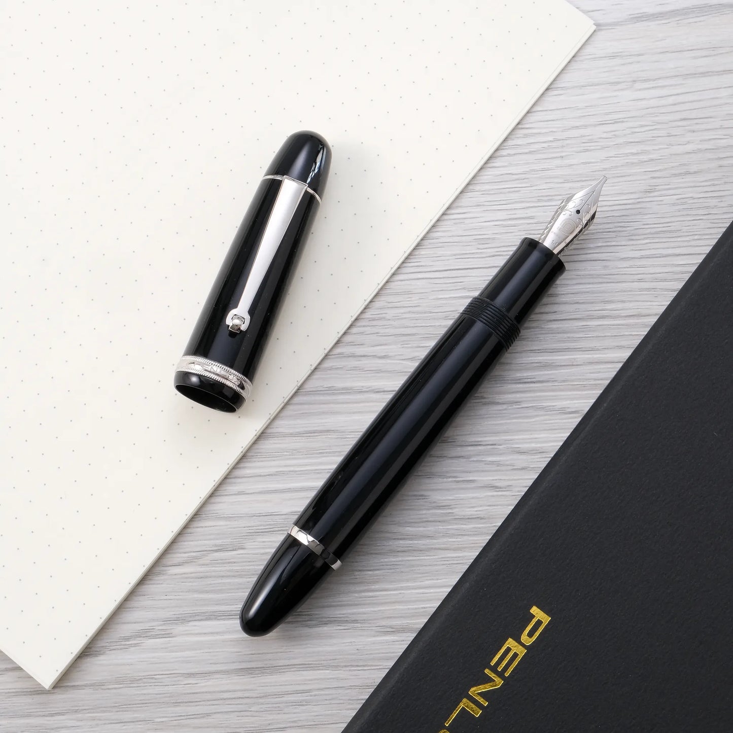 Penlux Masterpiece Grande Fountain Pen - Black