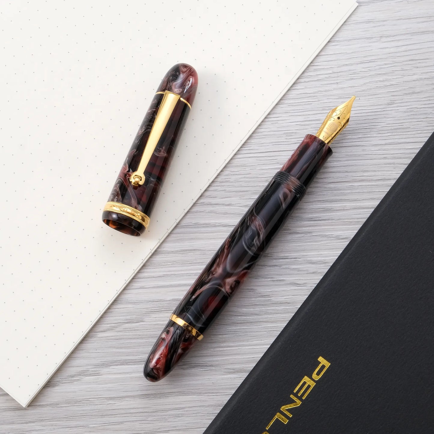 Penlux Masterpiece Grande Fountain Pen - Marble Wave