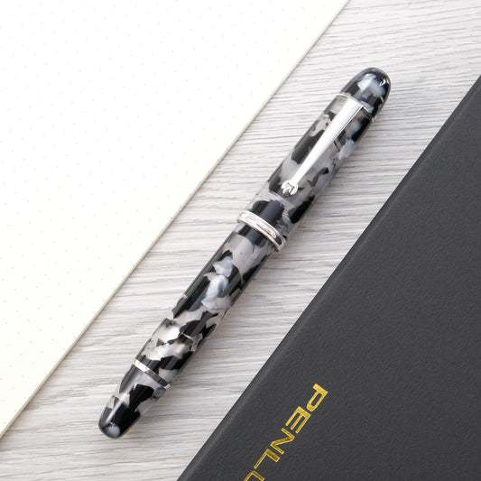Penlux Masterpiece Grande Koi Fountain Pen - Black and White