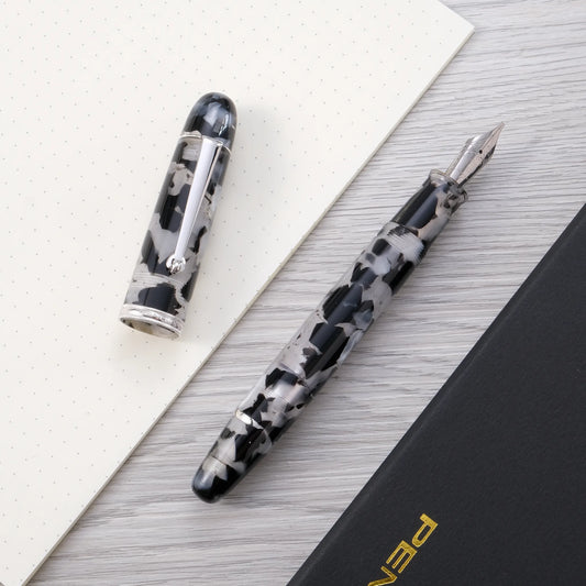 Penlux Masterpiece Grande Koi Fountain Pen - Black and White