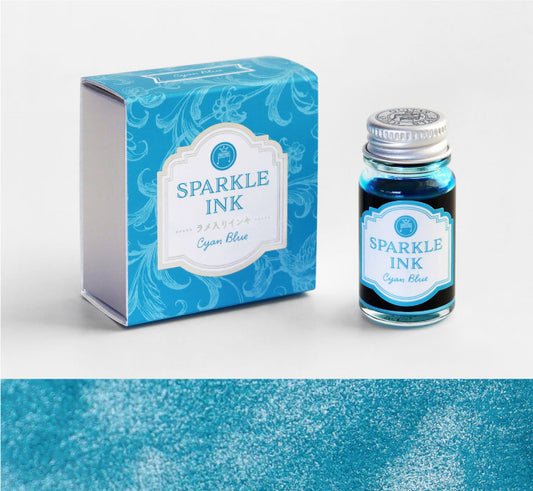 Teranishi Chemical Industry Guitar Shimmering Sparkle Dip Pen Ink - Cyan Blue