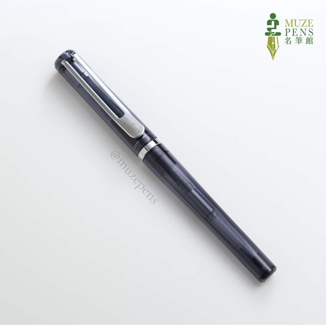 TACCIA PENFORT Facet Fountain Pen - Clear Black (Grey)
