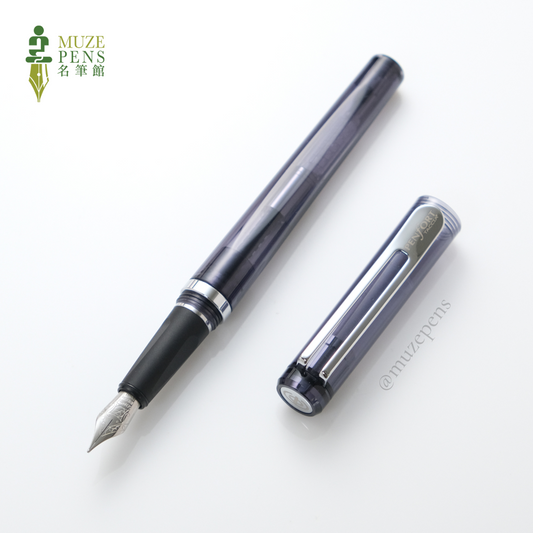 TACCIA PENFORT Facet Fountain Pen - Clear Black (Grey)