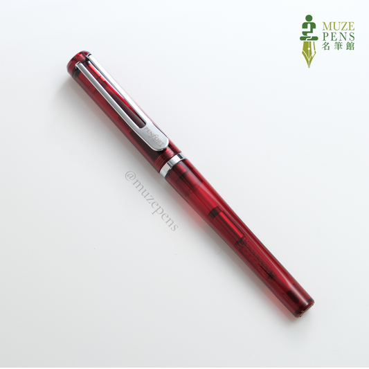 TACCIA PENFORT Facet Fountain Pen - Clear Red
