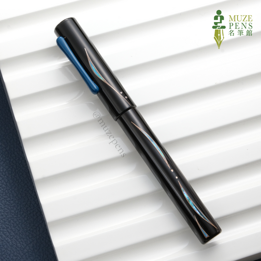 TACCIA Shio-Sai Raden Urushi Fountain Pen - Asanami (Morning Waves) (Limited Edition)