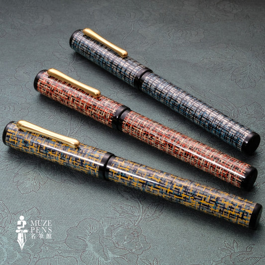 TACCIA Tweed Urushi Fountain Pen - Tangerine Orange