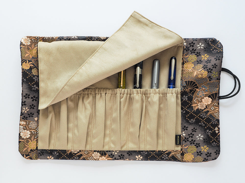 TACCIA Kimono Nishijin 8 Slot Pen Roll - Sakura Night
