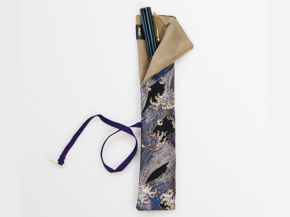 TACCIA Kimono Nishijin Single Pen Wrap - Wave