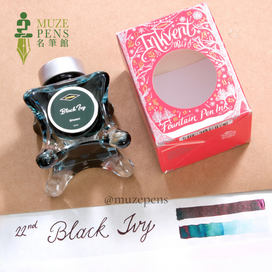 Diamine Ink-vent Red Edition 2021 Ink - Black Ivy