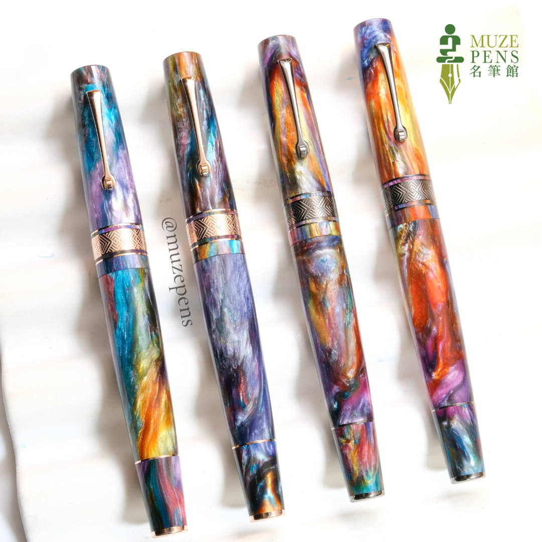 Leonardo Officina Italiana Primary Manipulation 4 Fountain Pen - Supernova, Ruthenium Trim