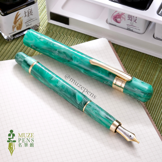 TACCIA Covenant Fountain Pen - Green Malachite