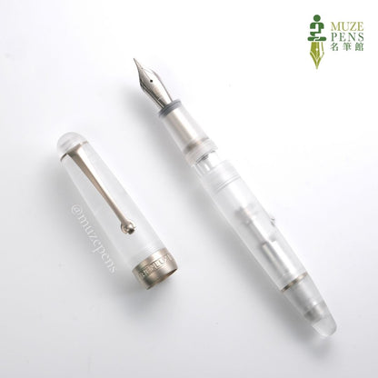 Penlux Masterpiece Delgado Demo Matte Fountain Pen - Silver