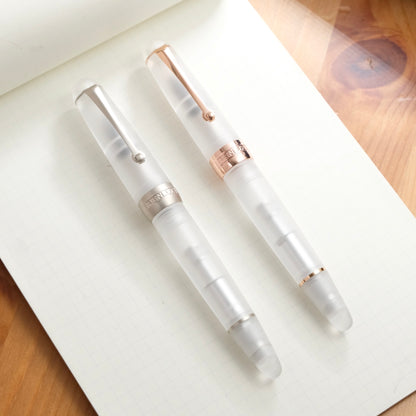Penlux Masterpiece Delgado Demo Matte Fountain Pen - Rose Gold