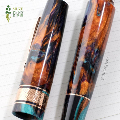 Leonardo Officina Italiana Primary Manipulation 4 Fountain Pen - Bohemian Twilight, Silver Trim