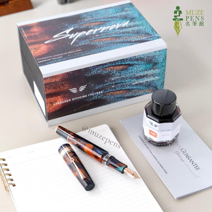 Leonardo Officina Italiana Primary Manipulation 4 Fountain Pen - Bohemian Twilight, Silver Trim