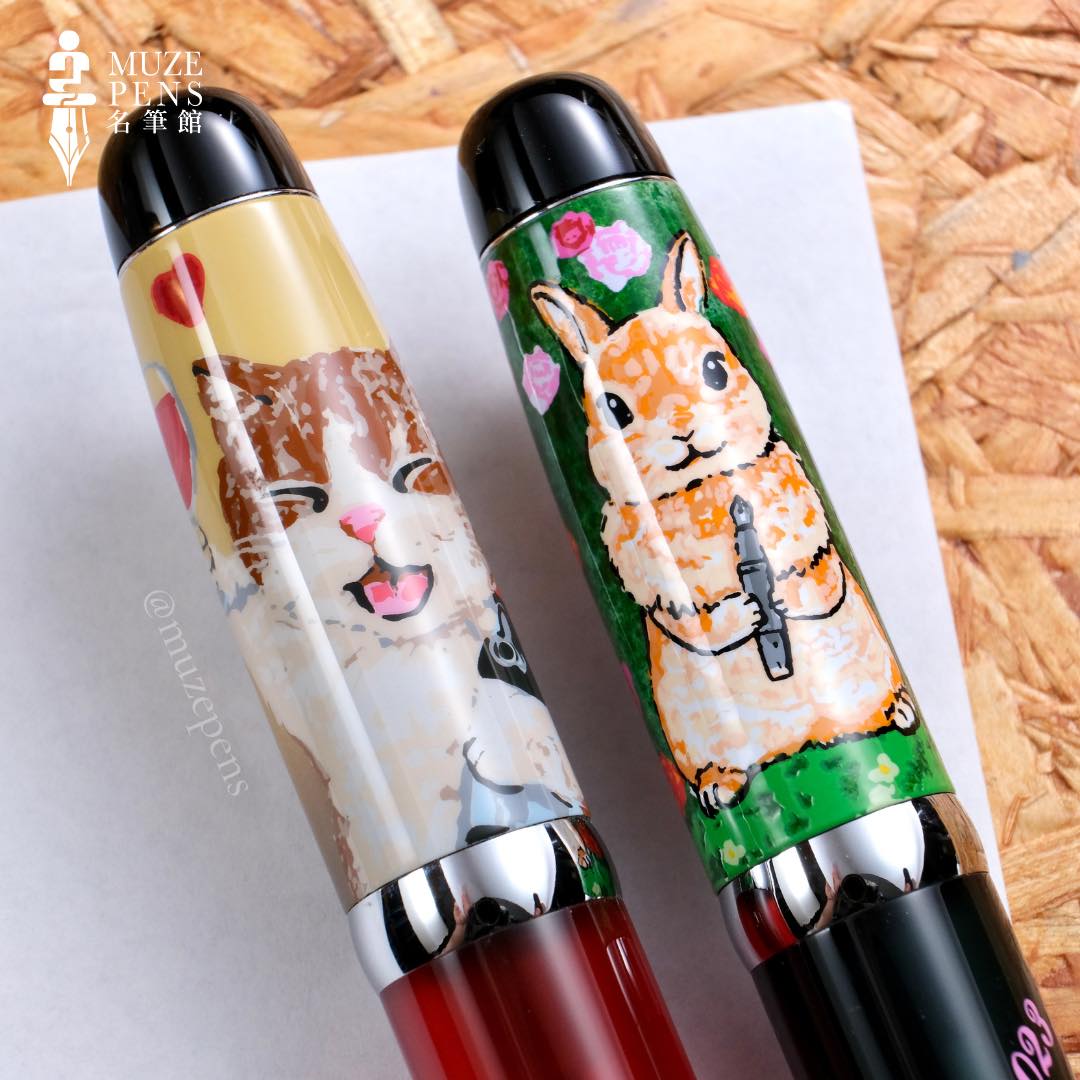Opus88 x OniTatu99 Mini Pocket Eyedropper Fountain Pen - Cheer Kitty