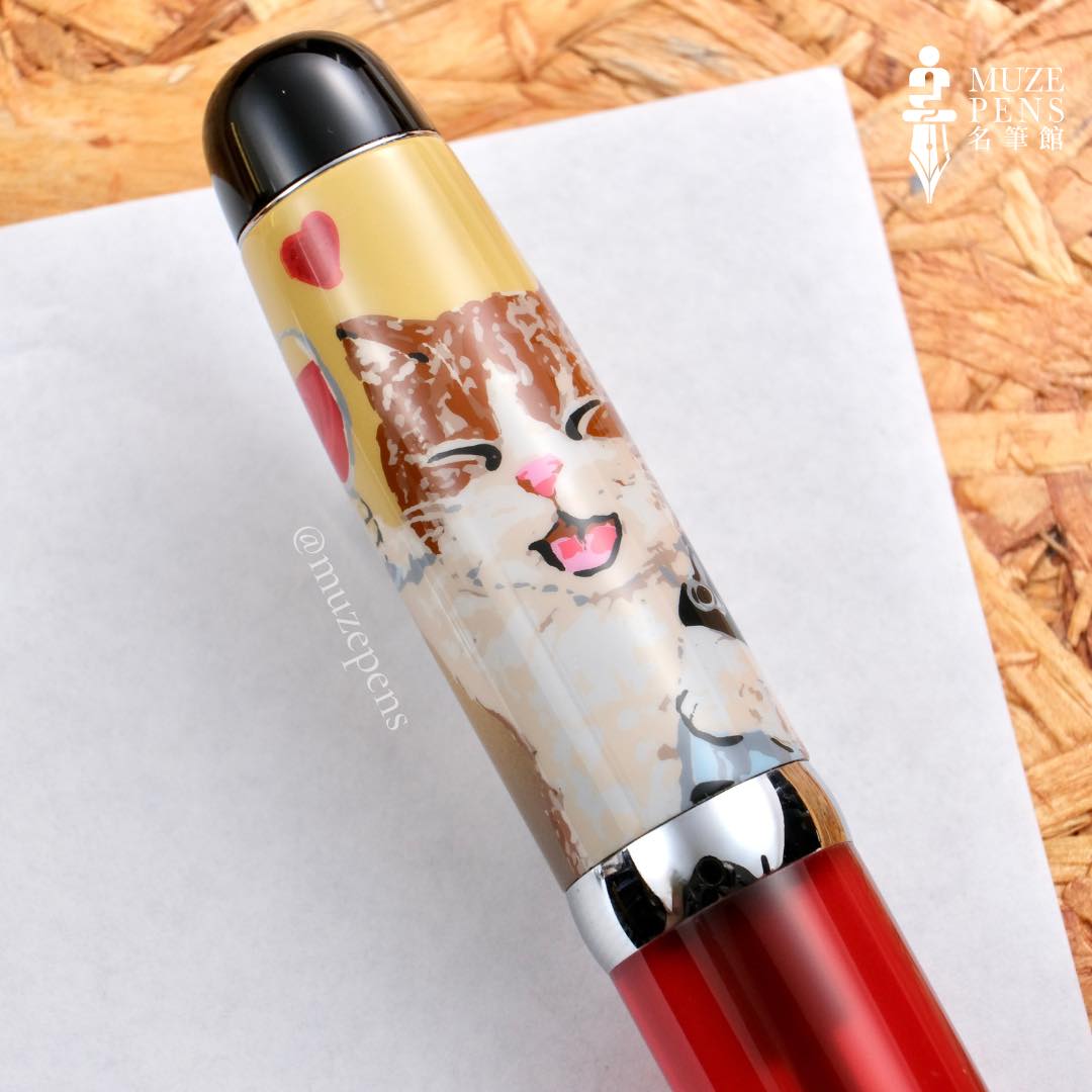 Opus88 x OniTatu99 Mini Pocket Eyedropper Fountain Pen - Cheer Kitty