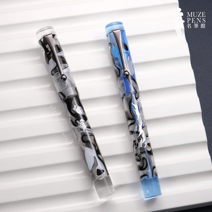Opus 88 Ocean Demo Eyedropper Fountain Pen － Sea Turtle