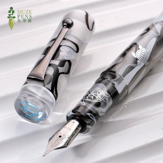 Opus 88 Ocean Demo Eyedropper Fountain Pen － Sea Turtle