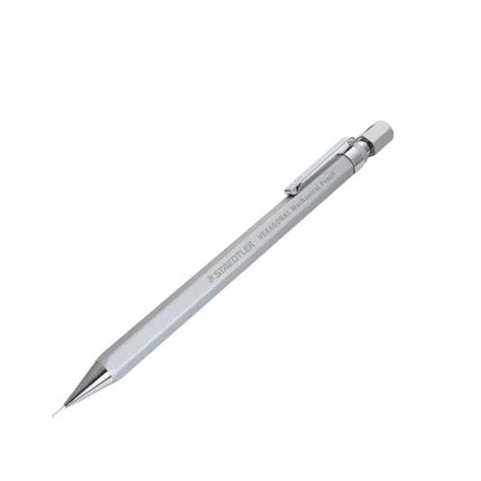 STAEDTLER Hexagonal Silver 0.5mm Mechanical Pencil - Silky Silver 施德樓 六角鉛芯筆 - 磨沙銀