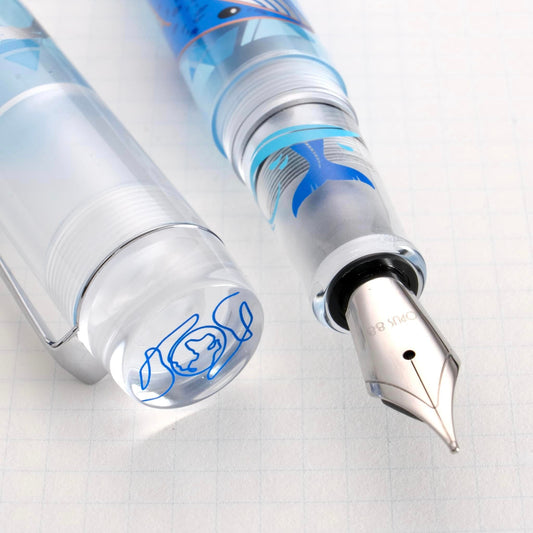 Opus 88 Ocean Demo Eyedropper Fountain Pen － Blue Whale