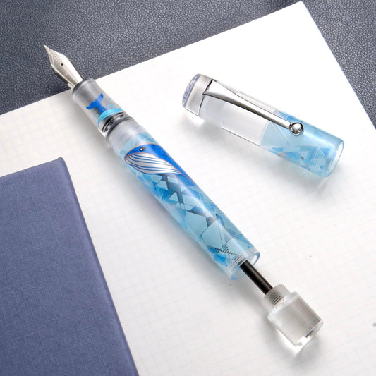 Opus 88 Ocean Demo Eyedropper Fountain Pen － Blue Whale
