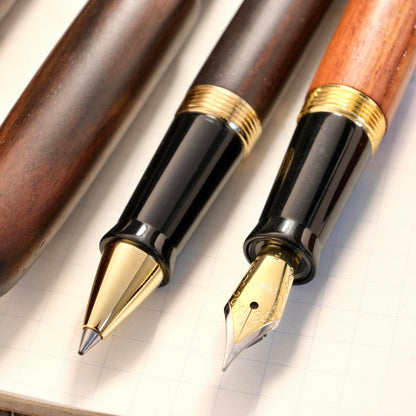 Tenny Small Round Rollerball Pen - Burmese Rosewood (緬甸花梨木)