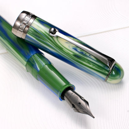 Penlux Masterpiece Delgado Fountain Pen - Green Earth