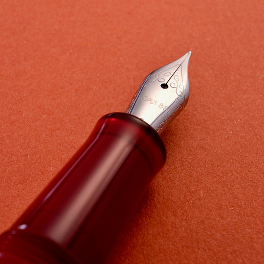 Opus 88 Koloro Eyedropper Fountain Pen - Red