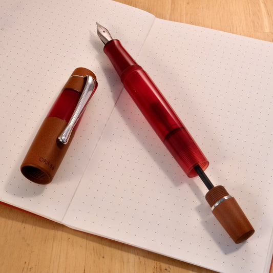 Opus 88 Koloro Eyedropper Fountain Pen - Red
