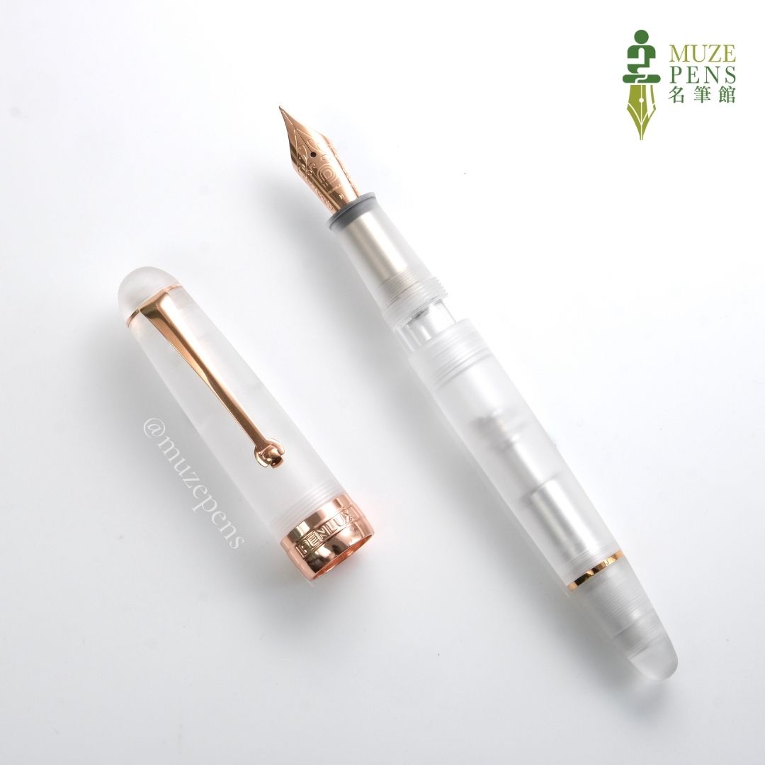 Penlux Masterpiece Delgado Demo Matte Fountain Pen - Rose Gold