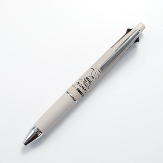 Uni Jetstream Snoopy 75th Anniversary 4+1 Ballpoint + Mechanical Pencil - Charlie Brown Greige