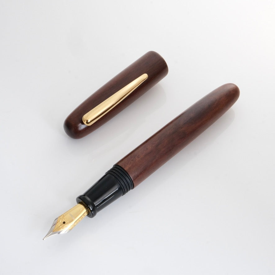 Tenny Big Round Fountain Pen -  Rosewood (紫檀木)